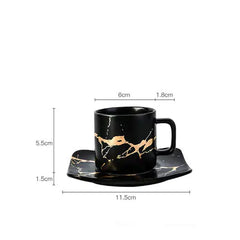 Coffee Mugs Marble Gold Inlay